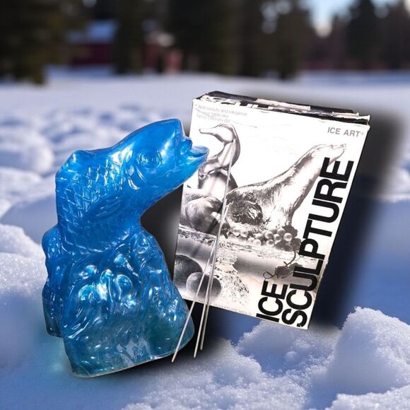Vintage Ice Art Fish Ice Mold with Box Silicone Sculpture Party Entertaining - Picture 1 of 6